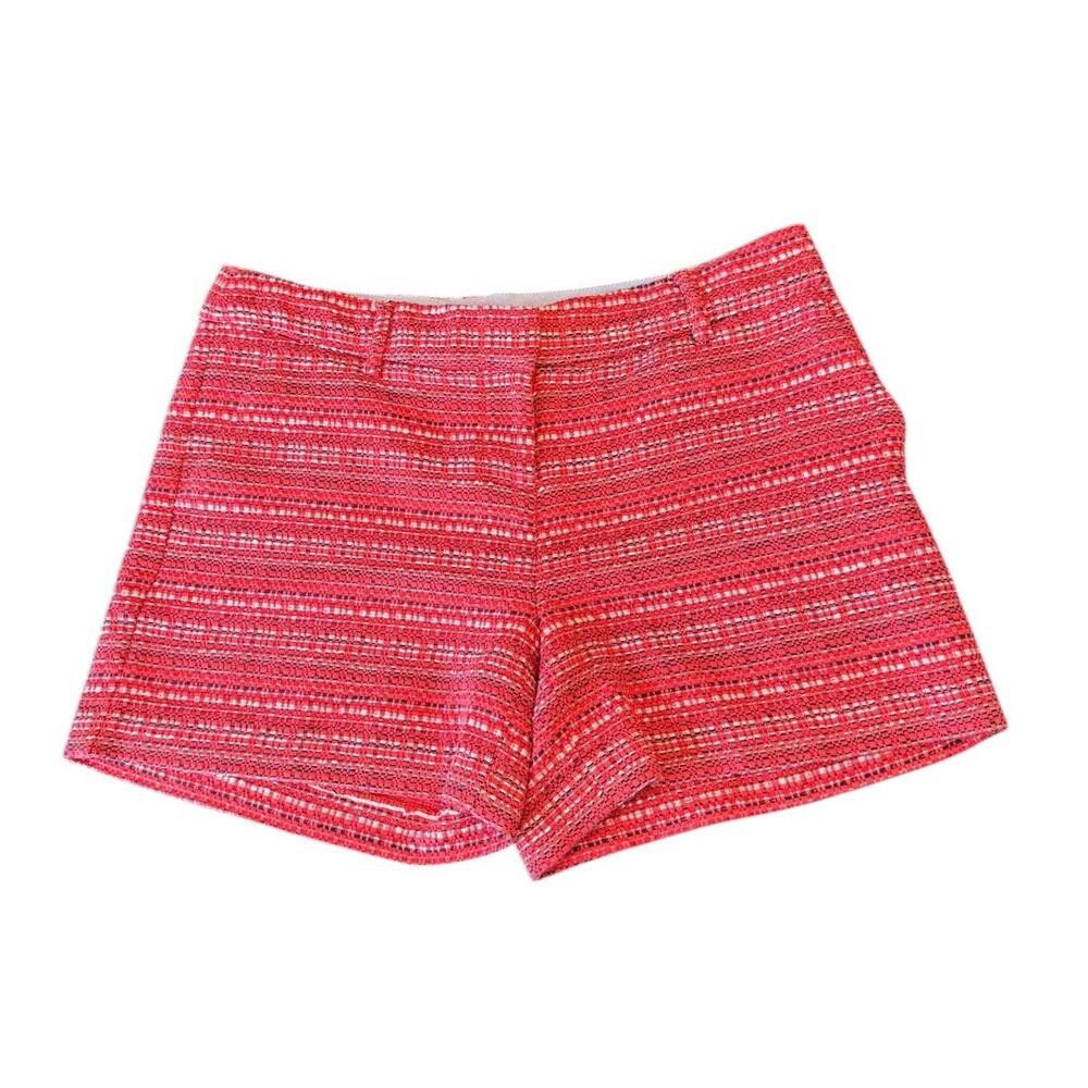 ARTISAN NY Red Tweed Textured Shorts Women's Low Rise W Pockets Women's Sz 8 EUC